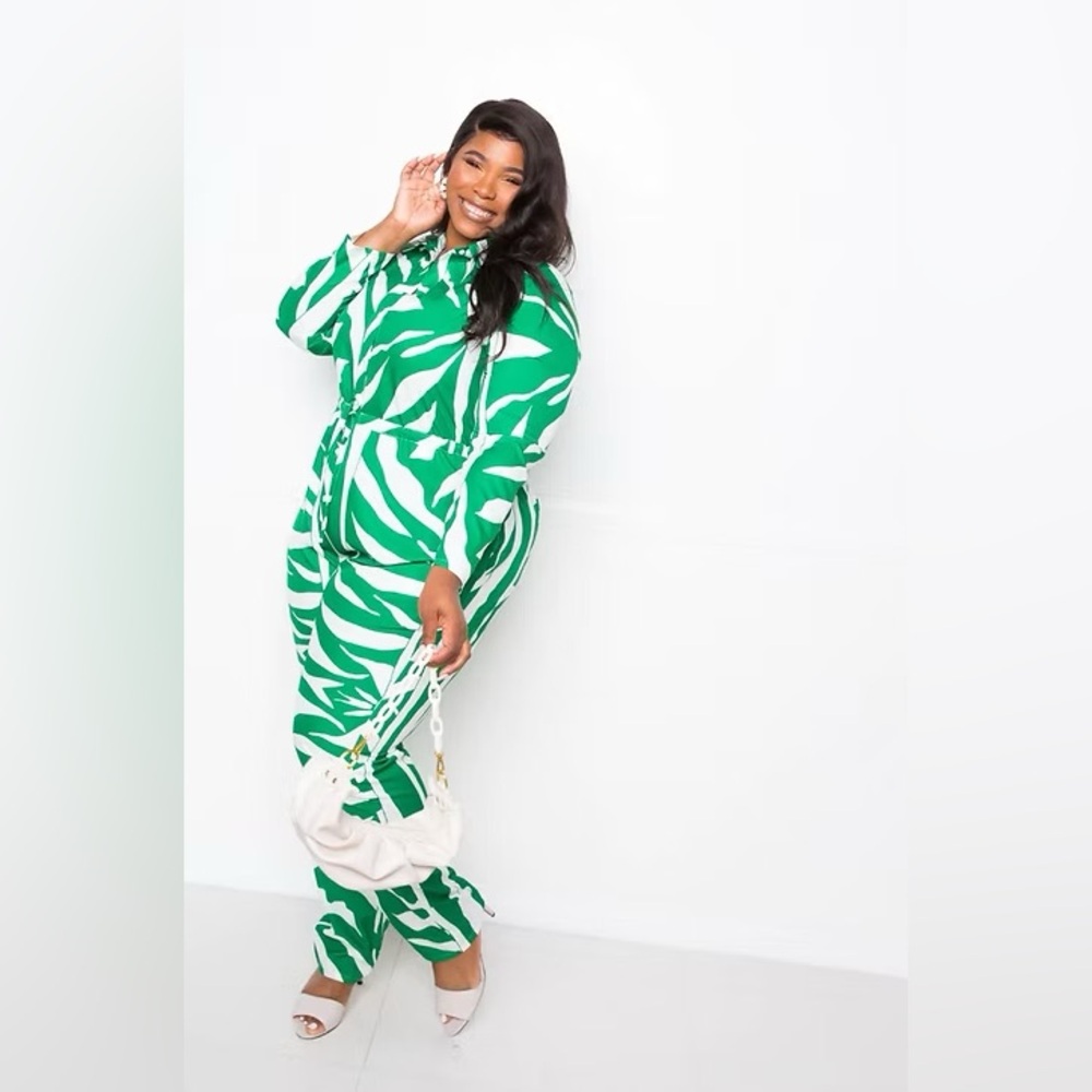 Button-Up Long Sleeve Jumpsuit